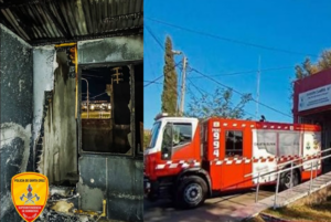 BOMBEROS APAGARON INCENDIO DE UNA VIVIENDA EN CALETA OLIVIA