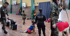 LA DIVISIÓN K9 VISITÓ EL POPLARS SCHOOL